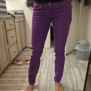 Express Purple Skinny Jeans